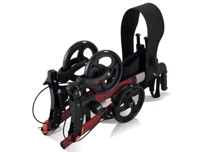 Rollator compact - pliabil - roșu