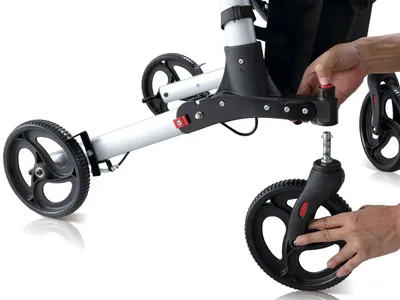 Rollator elegant - pliabil - argintiu