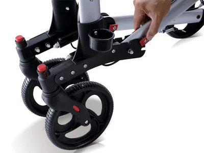 Rollator elegant - pliabil - argintiu