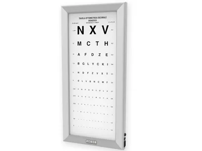 Tablă optometrică LED ultra subțire - Monoyer