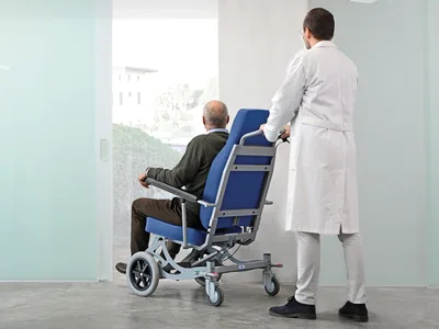 ISCHIA PATIENT TRANSFER CHAIR - blue