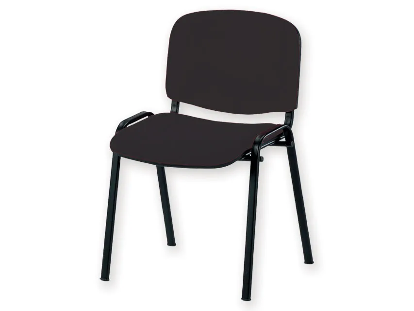 Scaun vizitator ISO - piele sintetică - negru