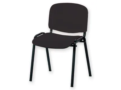 Scaun vizitator ISO - piele sintetică - negru
