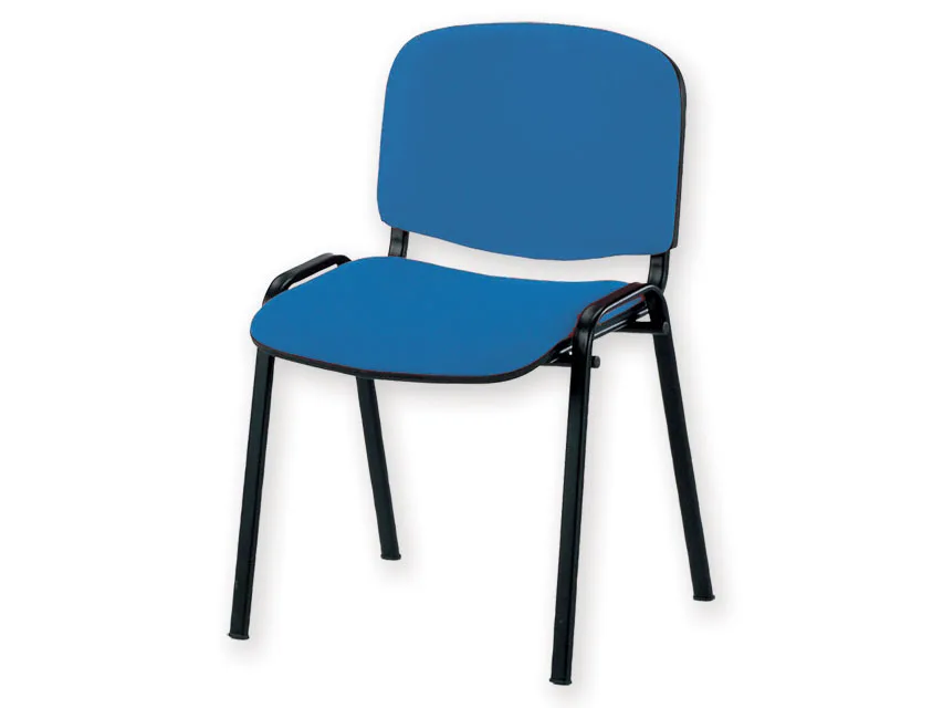 Scaun vizitator ISO - imitație piele - albastru