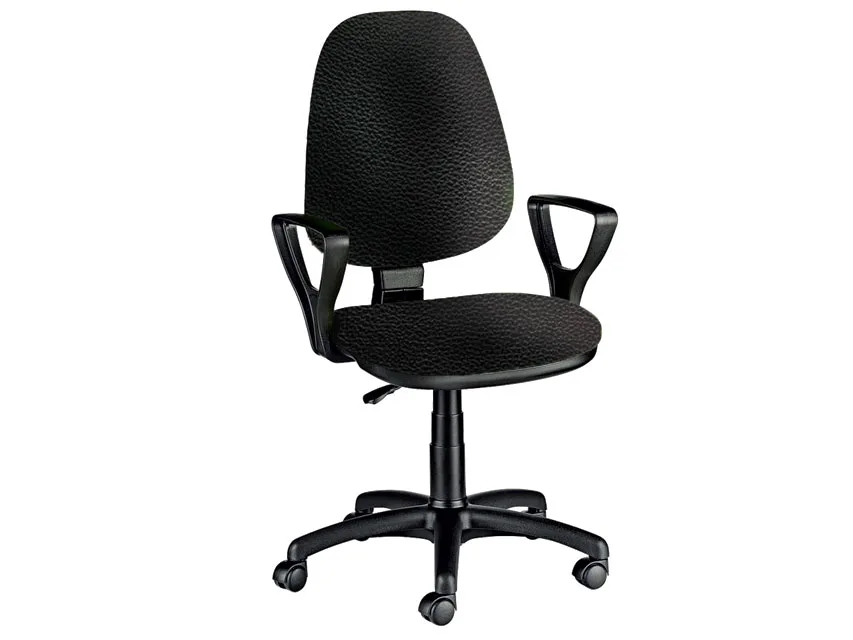 Scaun Cuneo cu cotiere - imitație piele - negru