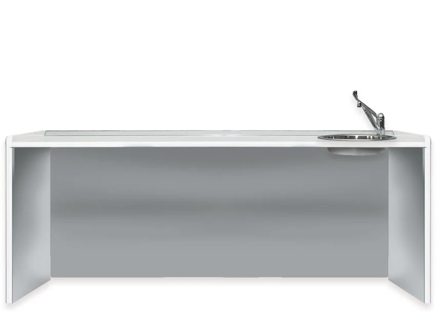Blat de lucru 206 cm - chiuvetă pe dreapta