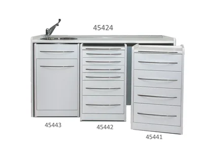 Unitate mobilă GE419 6 sertare 49 cm - alb