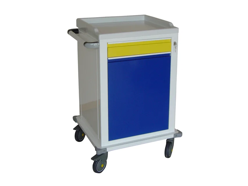 Cărucior modular din oțel vopsit cu 1 sertar + 1 raft