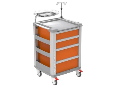 Cărucior compact de urgență - portocaliu