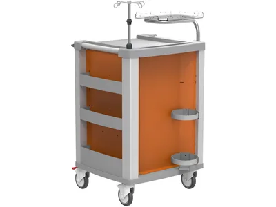 Cărucior compact de urgență - portocaliu