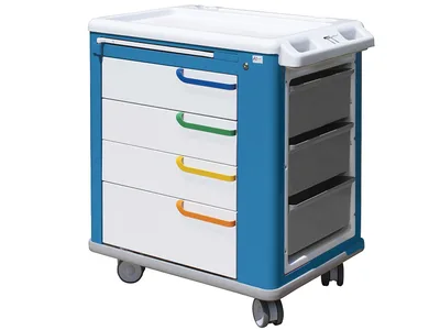 Cărucior multifuncțional - standard - alb/albastru