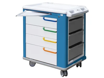 Cărucior multifuncțional - standard - alb/albastru