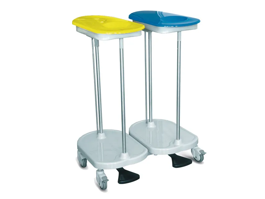 Cărucior suport pungi cu pedală - 2 pungi