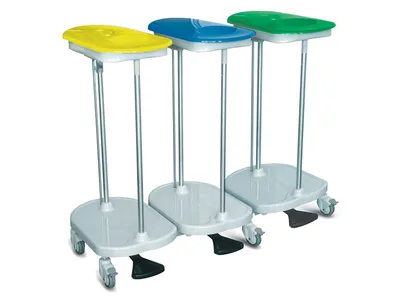 Cărucior suport saci cu pedală - 3 saci
