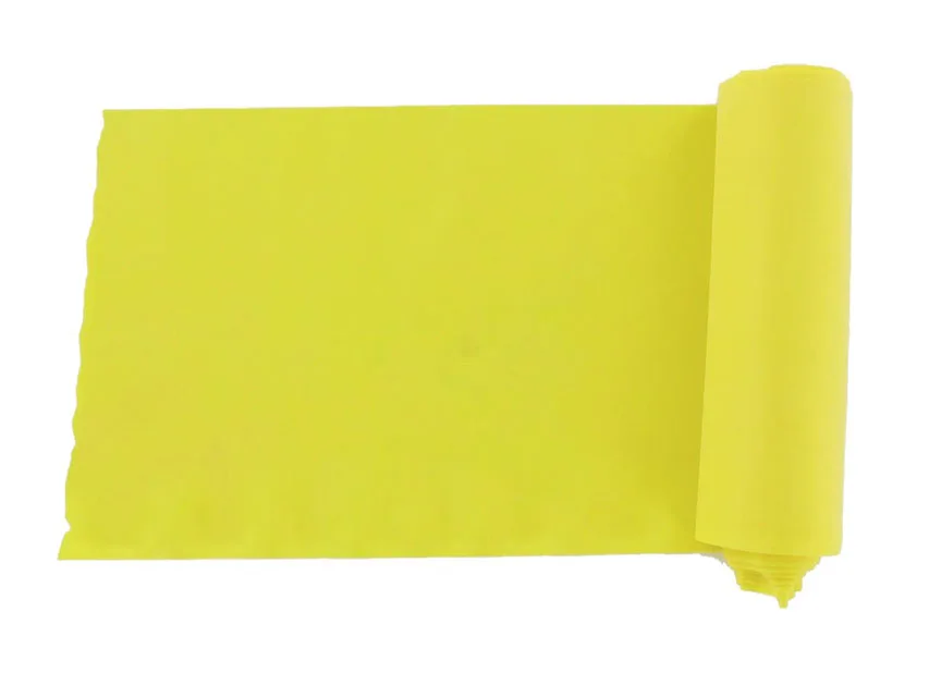 Banda pentru exercitii fizice fara latex - 5.5 m x 14 cm x 0.20 mm - galben