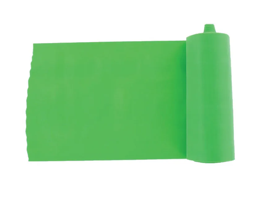 Banda pentru exercitii fizice fara latex - 5.5 m x 14 cm x 0.25 mm - verde