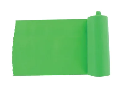 Banda pentru exercitii fizice fara latex - 5.5 m x 14 cm x 0.25 mm - verde