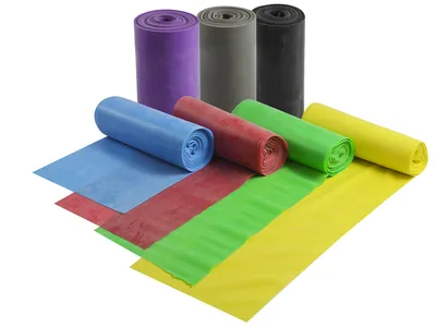 Banda pentru exercitii fizice fara latex - 5.5 m x 14 cm x 0.40 mm - negru