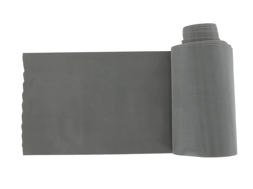 Banda pentru exercitii fizice fara latex - 5.5 m x 14 cm x 0.50 mm - gri
