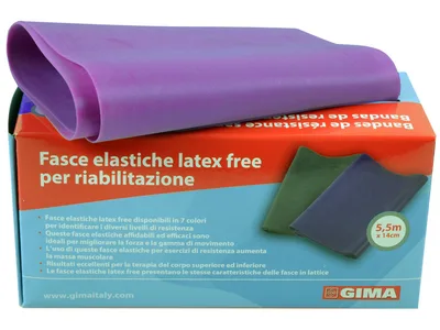 Banda pentru exercitii fizice fara latex - 5.5 m x 14 cm x 0.60 mm - violet