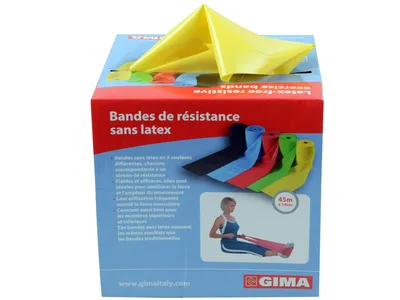 Banda pentru exercitii fizice fara latex - 45 m x 14 cm x 0.25 mm - verde