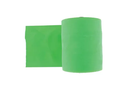 Banda de exercitii fara latex 45 m x 14 cm x 0.25 mm - verde
