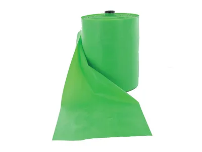 Banda de exercitii fara latex 45 m x 14 cm x 0.25 mm - verde