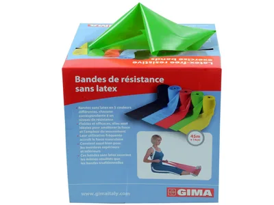 Banda de exercitii fara latex 45 m x 14 cm x 0.25 mm - verde