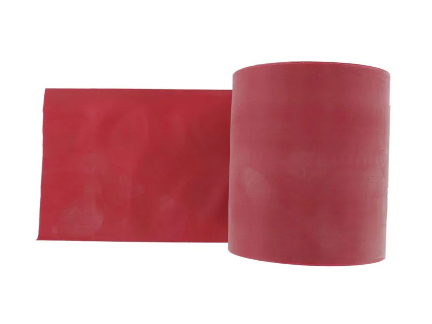 Banda pentru exercitii fizice fara latex - 45 m x 14 cm x 0.30 mm - rosu