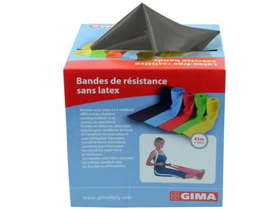 Banda pentru exercitii fizice fara latex - 45 m x 14 cm x 0,40 mm - negru