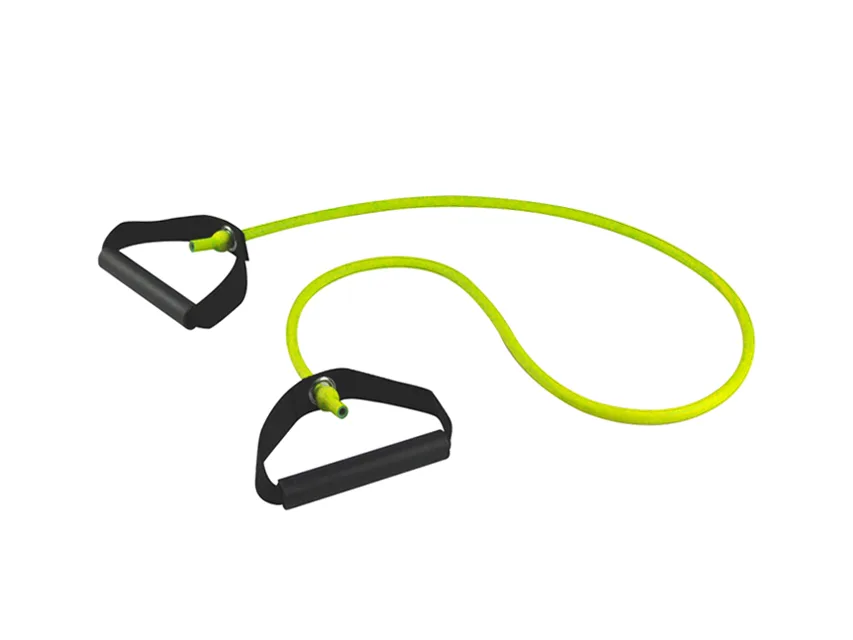 Banda elastica pt exercitii fizice cu manere tpr -125 cm x 1.5 mm - X-light - galben
