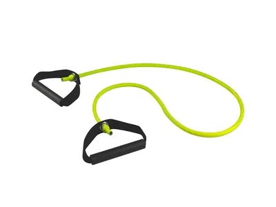 Banda elastica pt exercitii fizice cu manere tpr -125 cm x 1.5 mm - X-light - galben