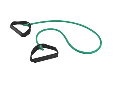 Banda elastica pt exercitii fizice cu manere tpr -125 cm x 2.0 mm - light - verde