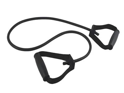 Banda elastica pt exercitii fizice cu manere tpr -125 cm x 3.5 mm - X-heavy - negru