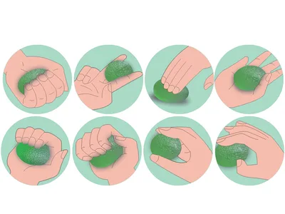 Minge termoplastica pentru exercitii maini si degete - soft - rosu