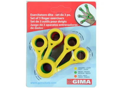 Set dispozitiv exercitii pentru degete - light/medium/heavy (set de 3buc)