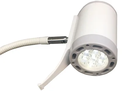 Lampa medicală HYRIDIA 7 LEDS cu braț metalic cu arc - cărucior