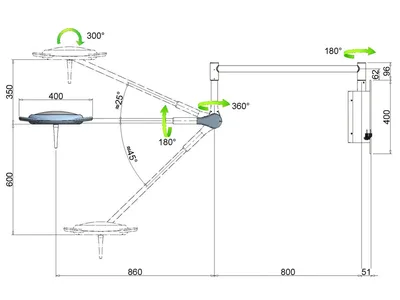 Pentaled 28 LED light - wall