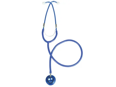 Stetoscop tradițional cu cap dual colorat - albastru