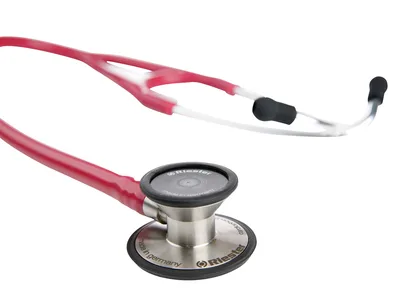 Stetoscop Riester Cardiophon 2.0 din oțel inoxidabil - burgundy