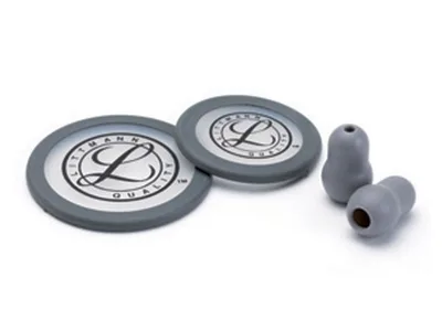 Accesorii pentru kit Littmann 40017: 2 diafragme + margine + dopuri urechi pentru classici III, cardiologie IV - gri - blister
