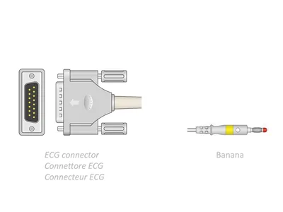 Cablul pacient ECG 2.2 m - banana - compatibil bionet, Spengler, altele