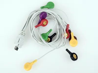 Cablu ECG - 10 electrozi tip buton - piesa de schimb pentru 54300