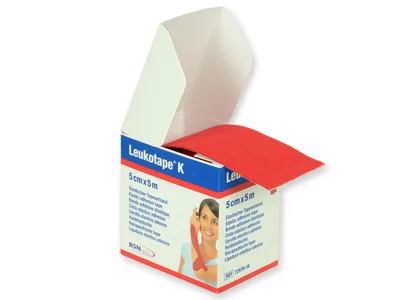 Leukotape K neuromuscular tape 5 m x 5 cm - roșu