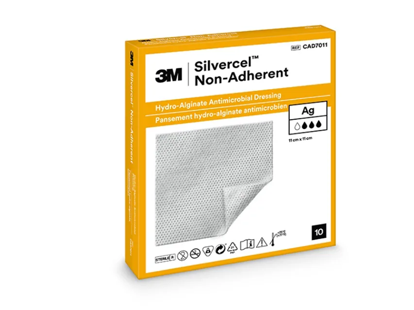 Silvercel 3M pansament non-aderent hidro-alginat antimicrobian cu argint 11x11 cm