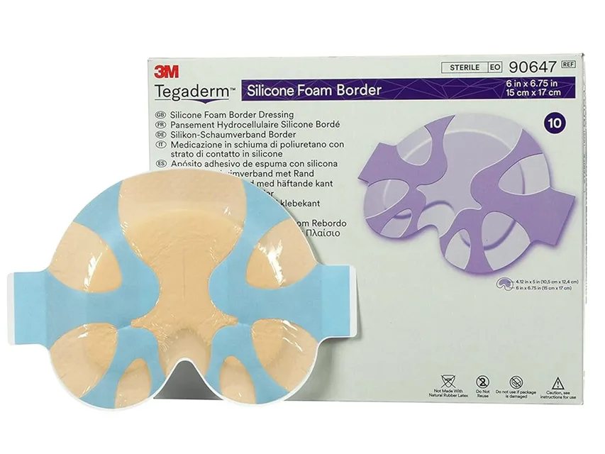 TEGADERM 3M SILICONE FOAM BORDER DRESSING 15x17 cm