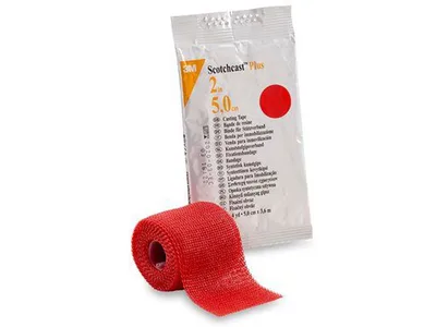 Bandă de imobilizare 3M Scotchcast 5 cm x 3.65 m - roșu