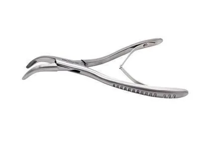 Forceps curbat de extractie pentru animale mici - 16 cm
