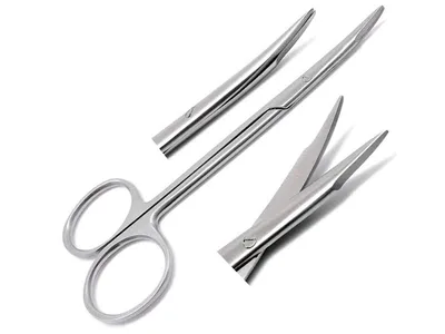 Foarfece de disecție Stevens curbate, vârf/vârf blunt - 11,5 cm